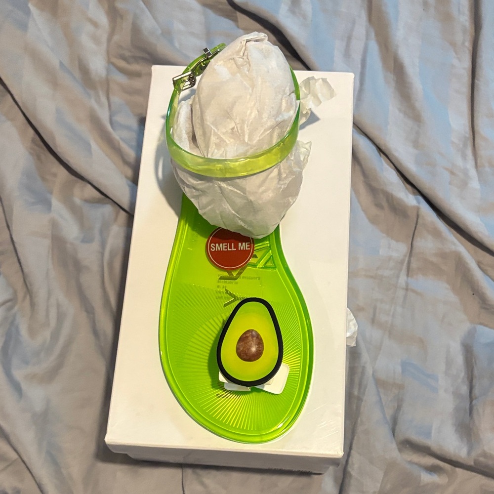 Katy Perry avocado sandals